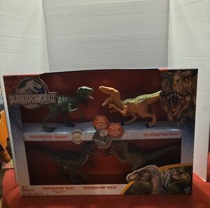 🦕 Jurassic World Velociraptor CHARLIE ECHO BLUE DELTA Dinosaur Exclusive